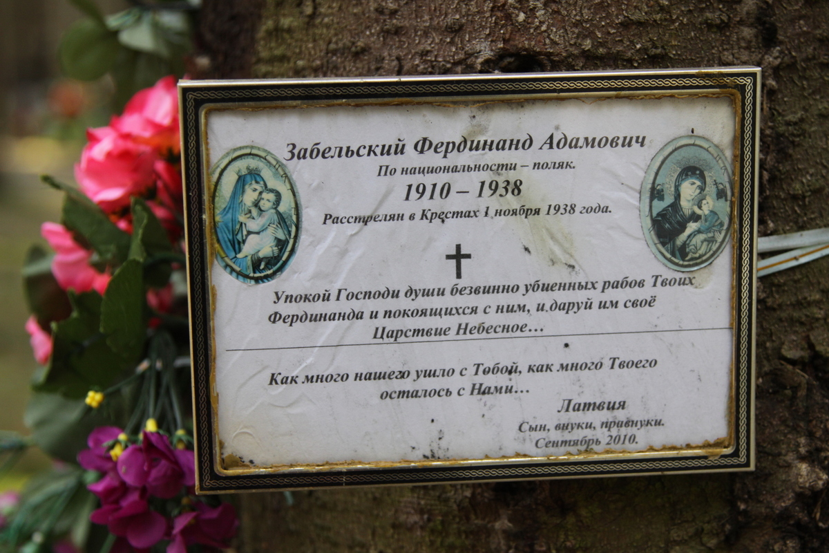Памятный знак Ф. А. Забельскому. Фото 05.06.2017
