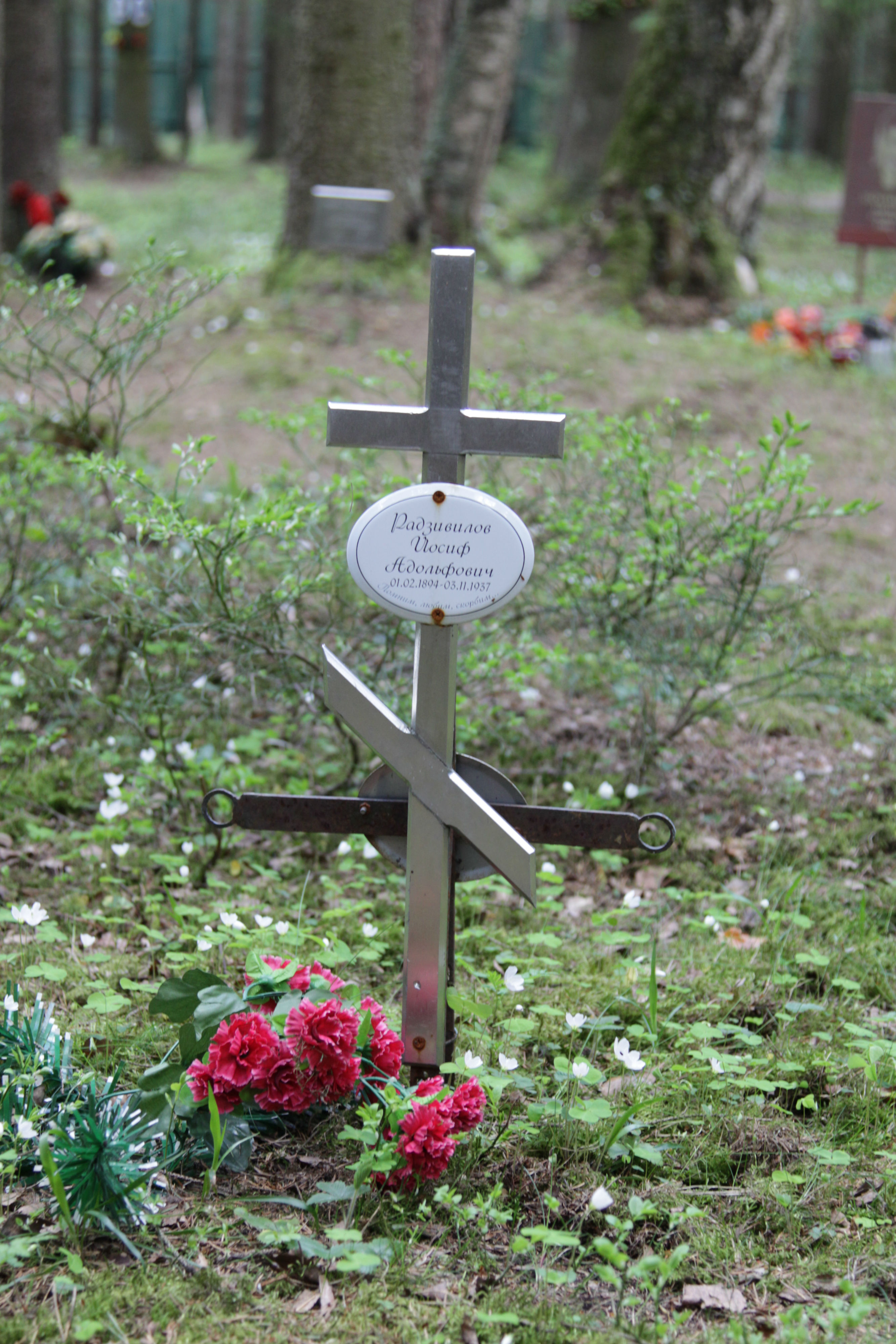 Памятный крест И. А. Радзивилову. Фото 18.05.2017