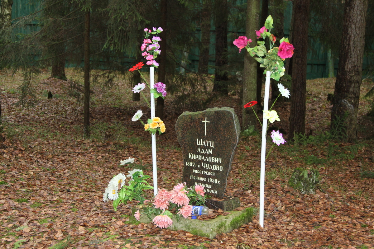 Символическое надгробие А. К. Шатца. Фото 18.05.2017