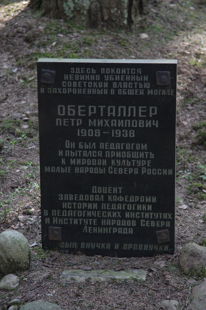 Символическое надгробие П. М. Оберталлера. Фото 18.05.2017