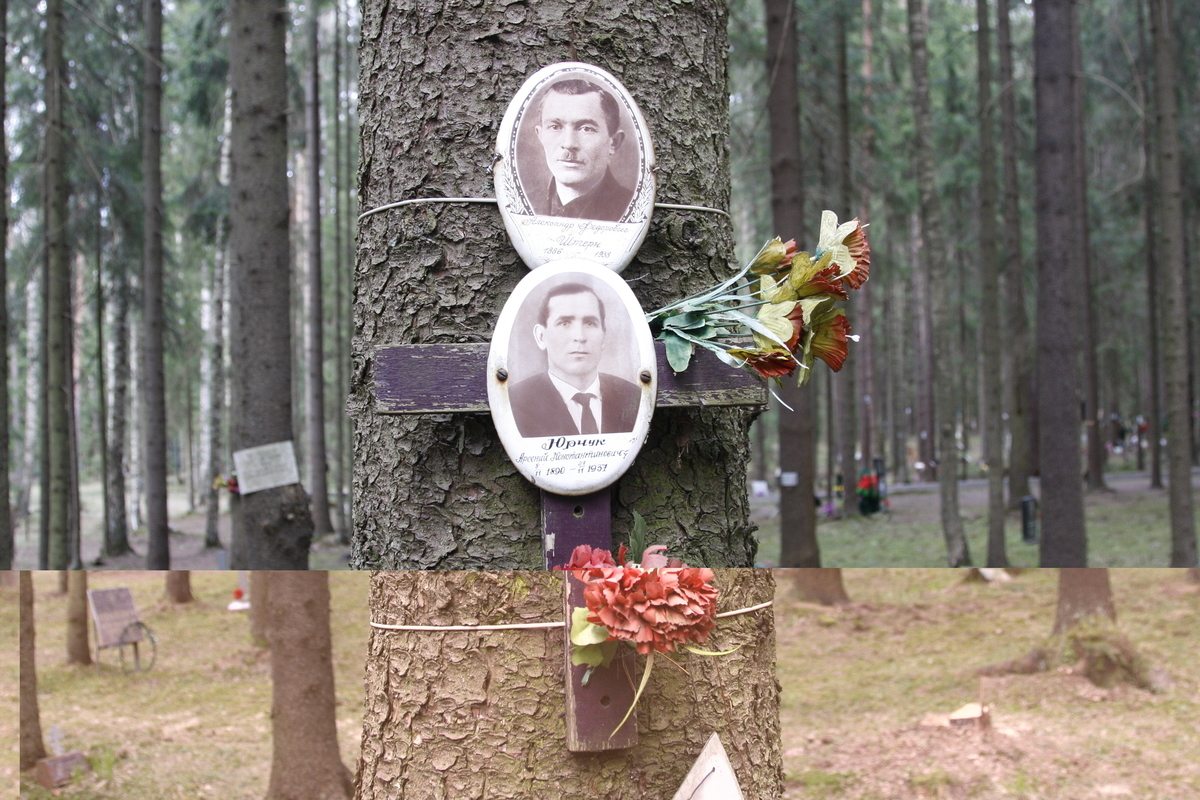 Памятный крест А. К. Юрчуку. Фото 18.05.2017
