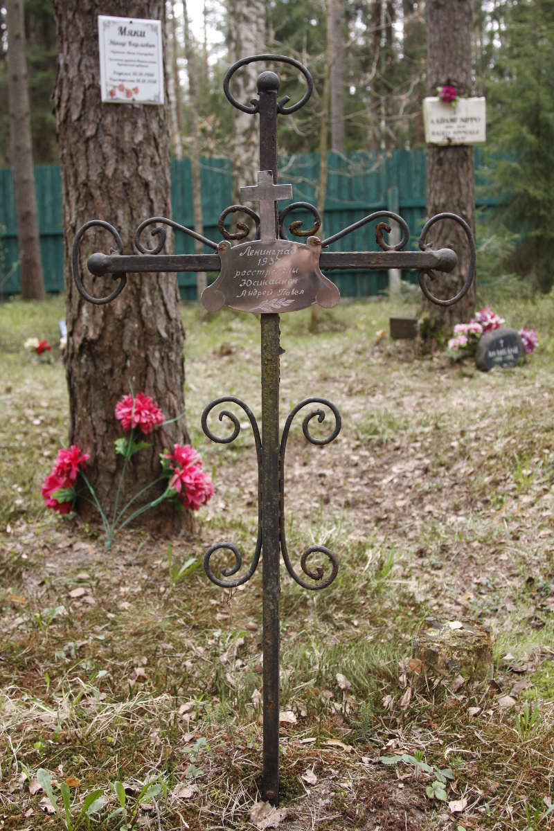 Памятный крест А. Д. и П. Д. Юсикайненам. Фото 18.05.2017