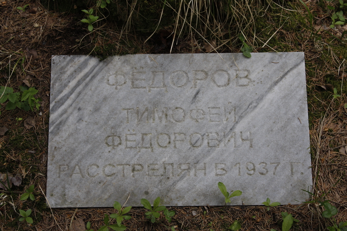 Памятный знак Т. Ф. Федорову. Фото 05.06.2017